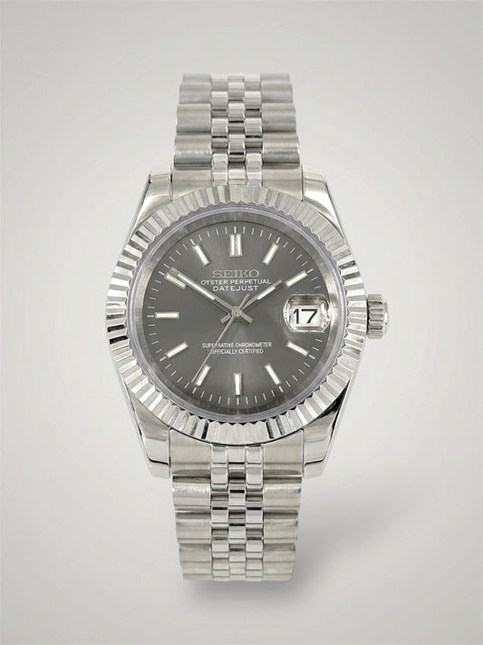 Grå Datejust mod, gray Seikomod