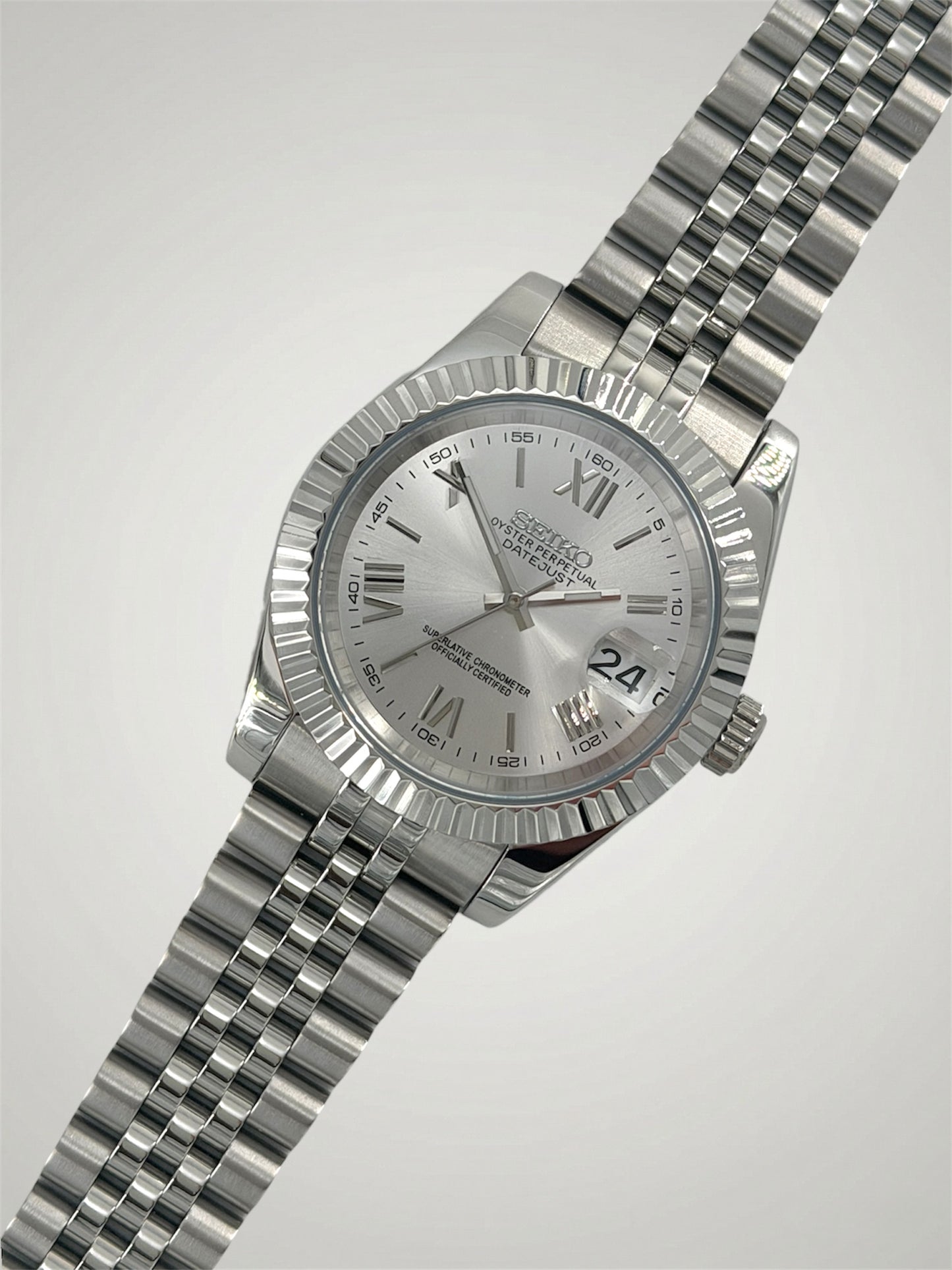 White-Datejust-Mod-Seikomod-Seikojust-Jubilee-automatic-waterproof
