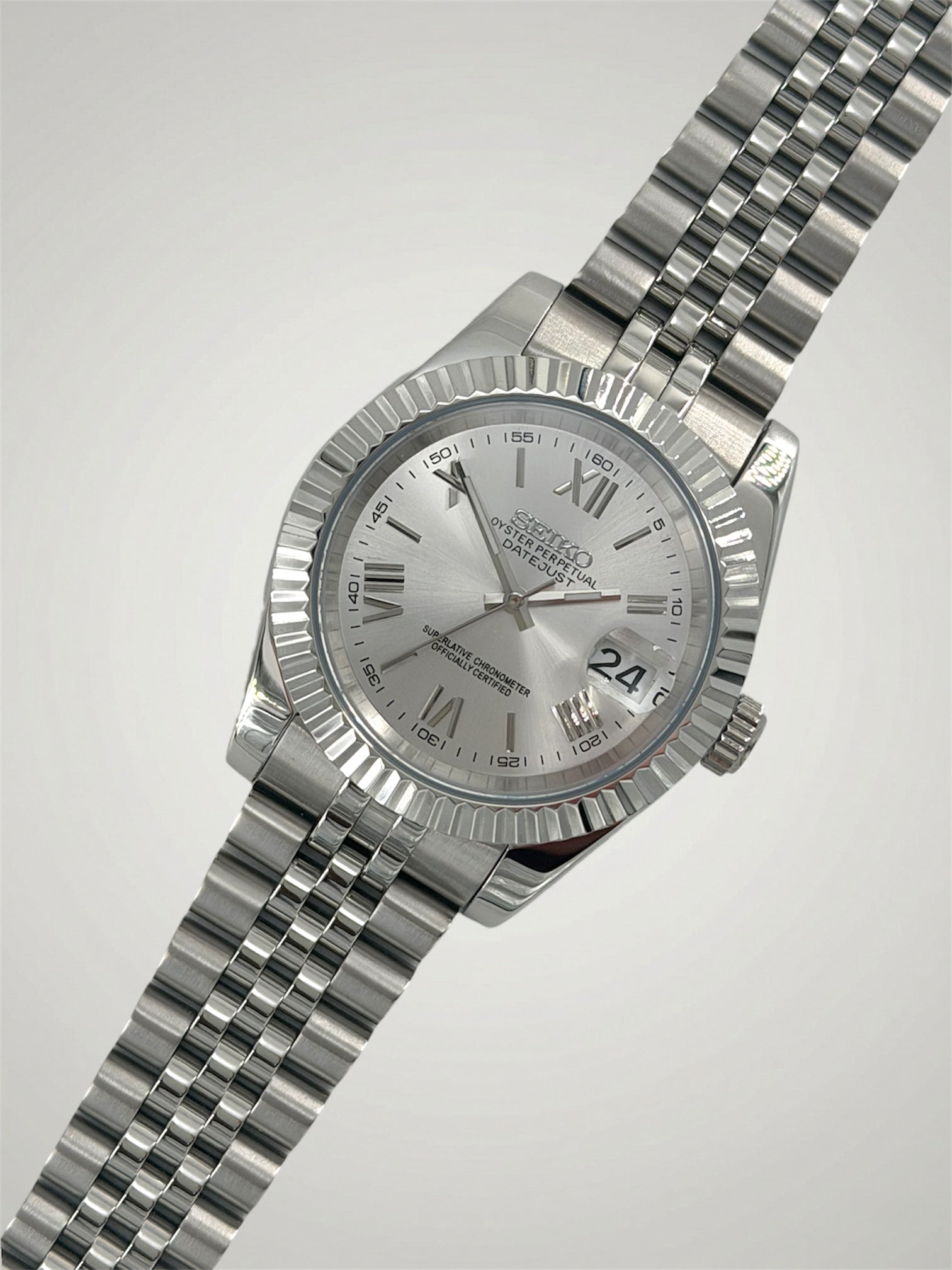 White-Datejust-Mod-Seikomod-Seikojust-Jubilee-automatic-waterproof