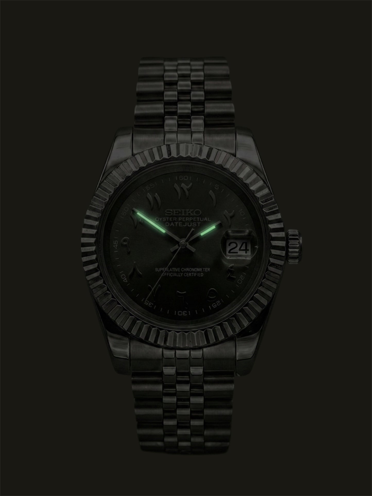 Olivgrön Arabic - Datejust Mod